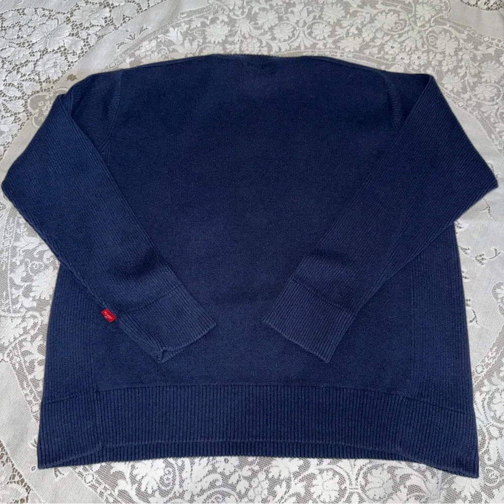 Levi's Men's Deep Blue Cotton Crewneck Sweater Size‎ Large